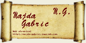 Majda Gabrić vizit kartica
